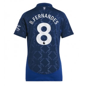 Manchester United Bruno Fernandes #8 Bortatröja Dam 2024-25 Kortärmad