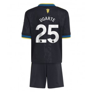 Manchester United Manuel Ugarte #25 Tredje Tröja Barn 2025-26 Kortärmad (+ Korta byxor)