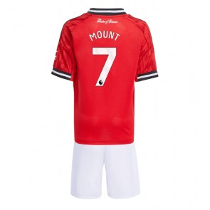 Manchester United Mason Mount #7 Hemmatröja Barn 2025-26 Kortärmad (+ Korta byxor)