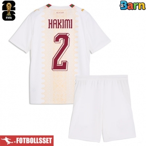 Marocko Achraf Hakimi #2 Bortatröja Barn VM 2026 Kortärmad (+ Korta byxor)