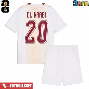 Marocko Ayoub El Kaabi #20 Bortatröja Barn VM 2026 Kortärmad (+ Korta byxor)