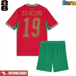 Marocko Youssef En-Nesyri #19 Hemmatröja Barn VM 2026 Kortärmad (+ Korta byxor)