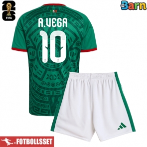 Mexiko Alexis Vega #10 Hemmatröja Barn VM 2026 Kortärmad (+ Korta byxor)