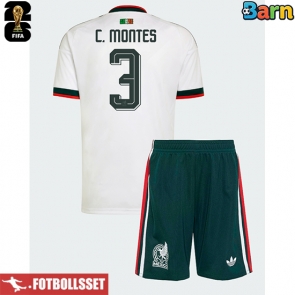 Mexiko Cesar Montes #3 Bortatröja Barn VM 2026 Kortärmad (+ Korta byxor)