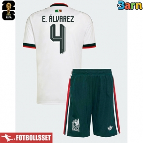 Mexiko Edson Alvarez #4 Bortatröja Barn VM 2026 Kortärmad (+ Korta byxor)