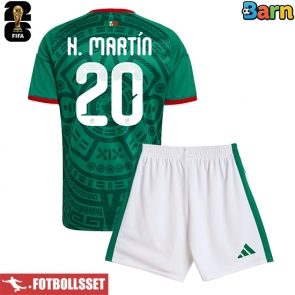 Mexiko Henry Martin #20 Hemmatröja Barn VM 2026 Kortärmad (+ Korta byxor)
