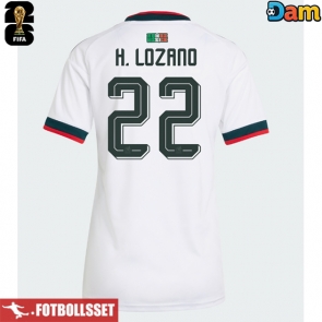 Mexiko Hirving Lozano #22 Bortatröja Dam VM 2026 Kortärmad
