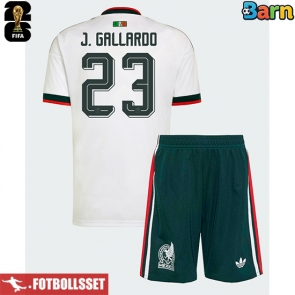 Mexiko Jesus Gallardo #23 Bortatröja Barn VM 2026 Kortärmad (+ Korta byxor)