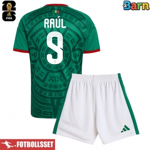 Mexiko Raul Jimenez #9 Hemmatröja Barn VM 2026 Kortärmad (+ Korta byxor)