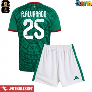 Mexiko Roberto Alvarado #25 Hemmatröja Barn VM 2026 Kortärmad (+ Korta byxor)