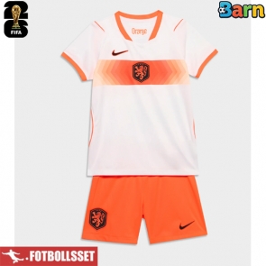 Nederländerna Bortatröja Barn VM 2026 Kortärmad (+ Korta byxor)