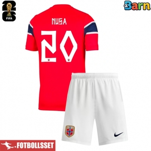 Norge Antonio Nusa #20 Hemmatröja Barn VM 2026 Kortärmad (+ Korta byxor)