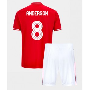 Nottingham Forest Elliot Anderson #8 Hemmatröja Barn 2025-26 Kortärmad (+ Korta byxor)