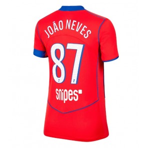 Paris Saint-Germain Joao Neves #87 Tredje Tröja Dam 2025-26 Kortärmad