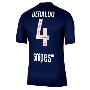 Paris Saint-Germain Lucas Beraldo #4 Hemmatröja 2025-26 Kortärmad