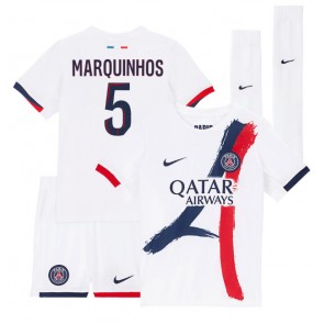 Paris Saint-Germain Marquinhos #5 Bortatröja Barn 2025-26 Kortärmad (+ Korta byxor)