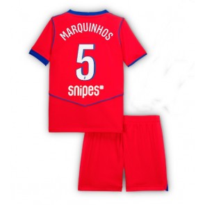 Paris Saint-Germain Marquinhos #5 Tredje Tröja Barn 2025-26 Kortärmad (+ Korta byxor)