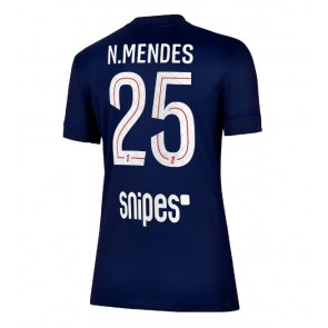 Paris Saint-Germain Nuno Mendes #25 Hemmatröja Dam 2025-26 Kortärmad