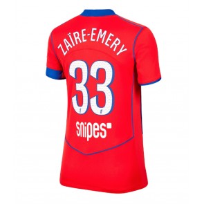 Paris Saint-Germain Warren Zaire-Emery #33 Tredje Tröja Dam 2025-26 Kortärmad