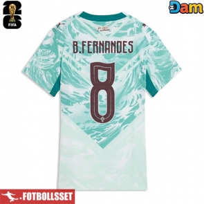 Portugal Bruno Fernandes #8 Bortatröja Dam VM 2026 Kortärmad