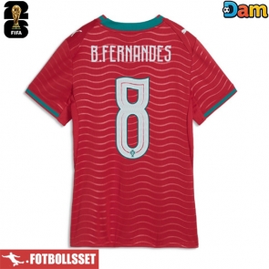 Portugal Bruno Fernandes #8 Hemmatröja Dam VM 2026 Kortärmad