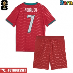 Portugal Cristiano Ronaldo #7 Hemmatröja Barn VM 2026 Kortärmad (+ Korta byxor)