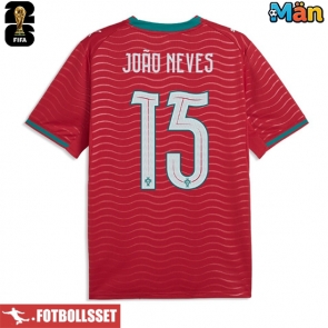 Portugal Joao Neves #15 Hemmatröja VM 2026 Kortärmad