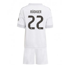 Real Madrid Antonio Rudiger #22 Hemmatröja Barn 2025-26 Kortärmad (+ Korta byxor)