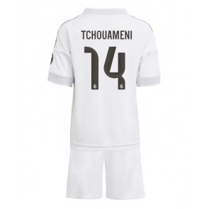 Real Madrid Aurelien Tchouameni #14 Hemmatröja Barn 2025-26 Kortärmad (+ Korta byxor)
