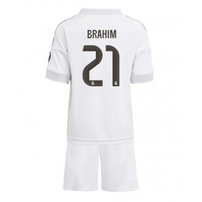 Real Madrid Brahim Diaz #21 Hemmatröja Barn 2025-26 Kortärmad (+ Korta byxor)