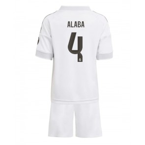 Real Madrid David Alaba #4 Hemmatröja Barn 2025-26 Kortärmad (+ Korta byxor)