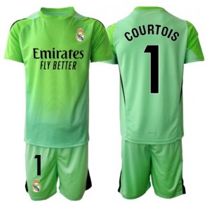 Real Madrid Thibaut Courtois #1 Målvakt Bortatröja Barn 2025-26 Kortärmad (+ Korta byxor)