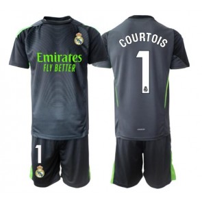 Real Madrid Thibaut Courtois #1 Målvakt Tredje Tröja Barn 2025-26 Kortärmad (+ Korta byxor)