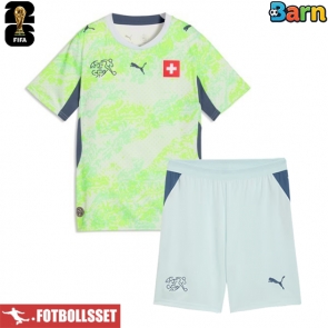 Schweiz Bortatröja Barn VM 2026 Kortärmad (+ Korta byxor)