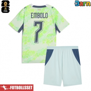 Schweiz Breel Embolo #7 Bortatröja Barn VM 2026 Kortärmad (+ Korta byxor)