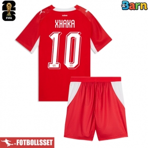 Schweiz Granit Xhaka #10 Hemmatröja Barn VM 2026 Kortärmad (+ Korta byxor)