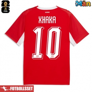 Schweiz Granit Xhaka #10 Hemmatröja VM 2026 Kortärmad
