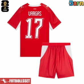Schweiz Ruben Vargas #17 Hemmatröja Barn VM 2026 Kortärmad (+ Korta byxor)