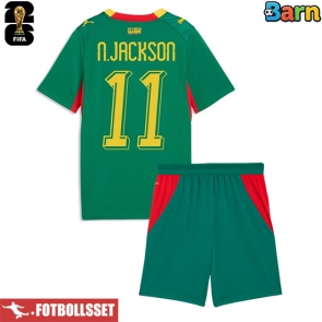 Senegal Nicolas Jackson #11 Bortatröja Barn VM 2026 Kortärmad (+ Korta byxor)