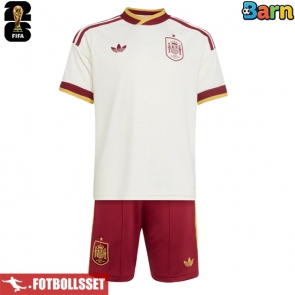 Spanien Bortatröja Barn VM 2026 Kortärmad (+ Korta byxor)