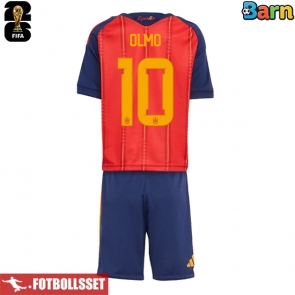 Spanien Dani Olmo #10 Hemmatröja Barn VM 2026 Kortärmad (+ Korta byxor)