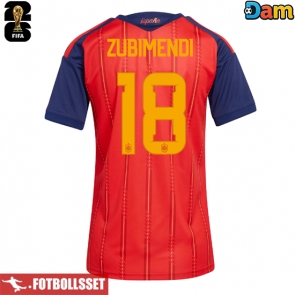 Spanien Martin Zubimendi #18 Hemmatröja Dam VM 2026 Kortärmad