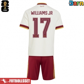 Spanien Nico Williams #17 Bortatröja Barn VM 2026 Kortärmad (+ Korta byxor)