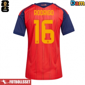 Spanien Rodri Hernandez #16 Hemmatröja Dam VM 2026 Kortärmad