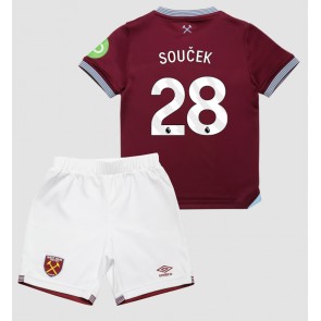 West Ham United Tomas Soucek #28 Hemmatröja Barn 2025-26 Kortärmad (+ Korta byxor)