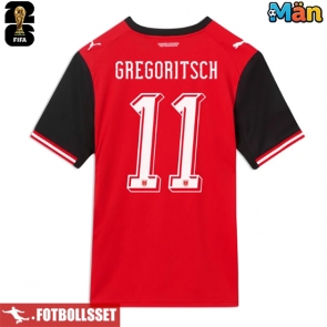 Österrike Michael Gregoritsch #11 Hemmatröja VM 2026 Kortärmad