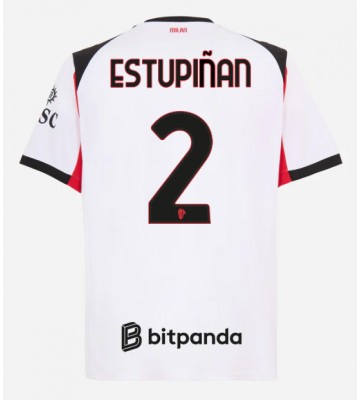 AC Milan Pervis Estupinan #2 Bortatröja 2025-26 Kortärmad
