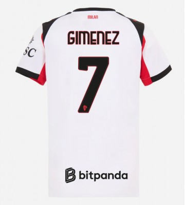 AC Milan Santiago Gimenez #7 Bortatröja Dam 2025-26 Kortärmad