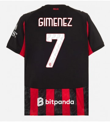 AC Milan Santiago Gimenez #7 Hemmatröja 2025-26 Kortärmad
