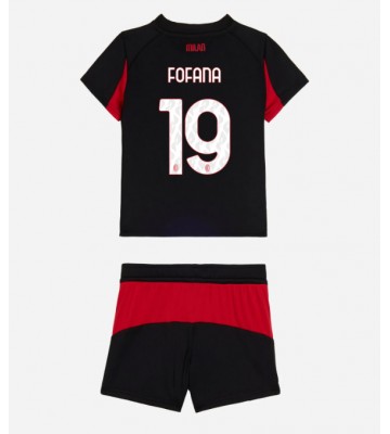 AC Milan Youssouf Fofana #19 Hemmatröja Barn 2025-26 Kortärmad (+ Korta byxor)